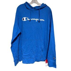 Champion Authentic Athleticwear Blue Hoodie Shirt Mens L Lightweight